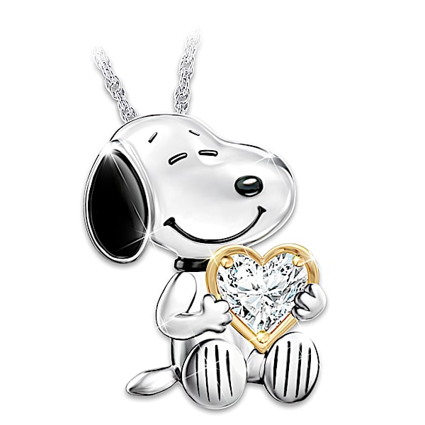 Platinum-Plated Snoopy Forever Pendant Necklace