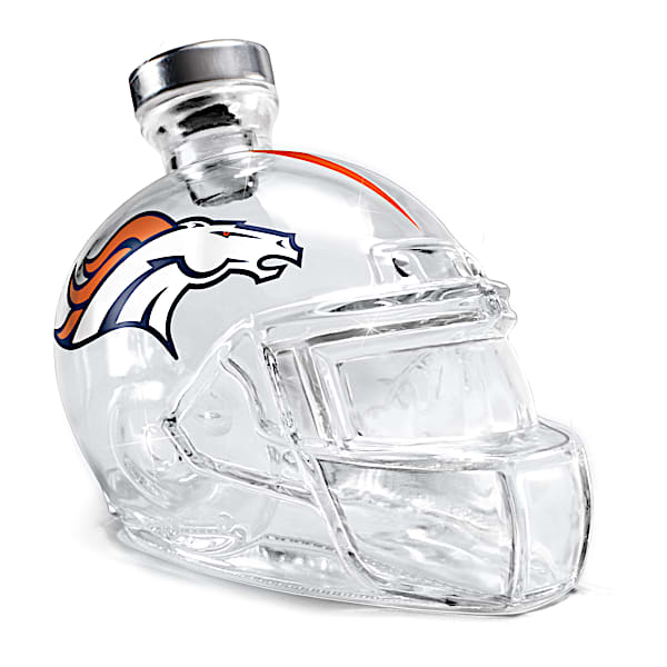 Denver Broncos Glass Helmet Decanter