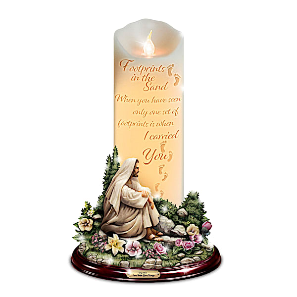 Greg Olsen I Am With You Always Sculpted Flameless Candle
