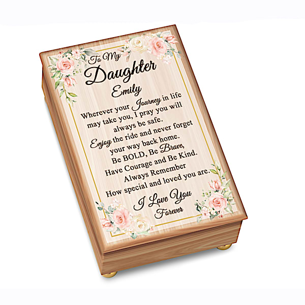 To My Daughter Personalized Wooden Music Box