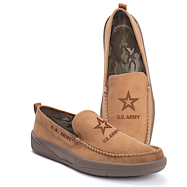 Army Pride Men's Faux Suede Moccasins