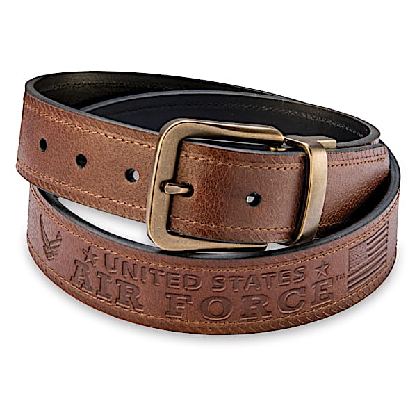 U.S. Air Force Pride Men's 2-In-1 Reversible Leather Belt