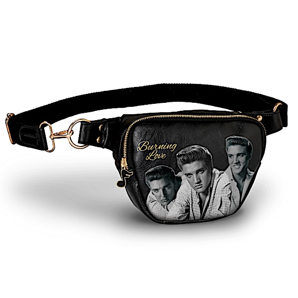 Elvis Presley Burning Love Belt Bag With Music Note Charm