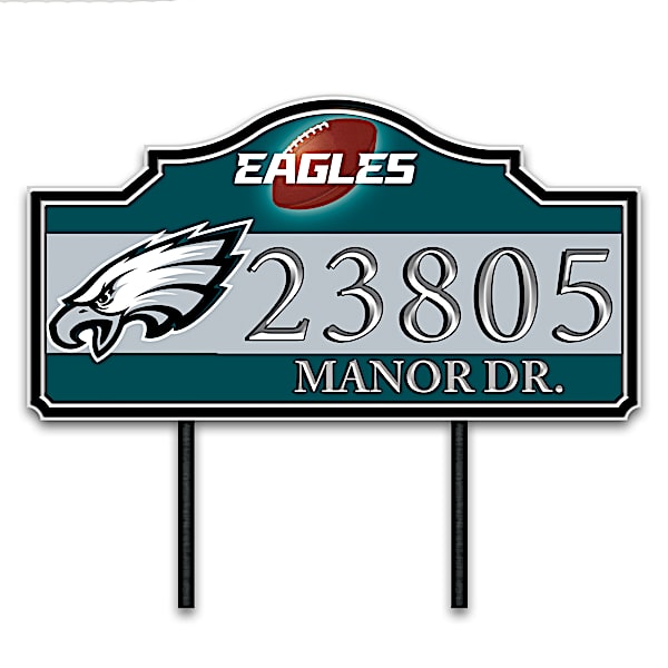 Philadelphia Eagles Personalized Outdoor Address Sign