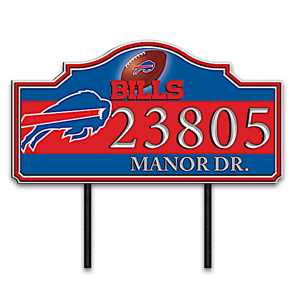 Buffalo Bills Personalized Outdoor Address Sign