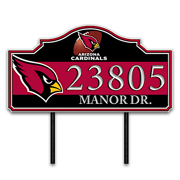 Arizona Cardinals Personalized Outdoor Address Sign