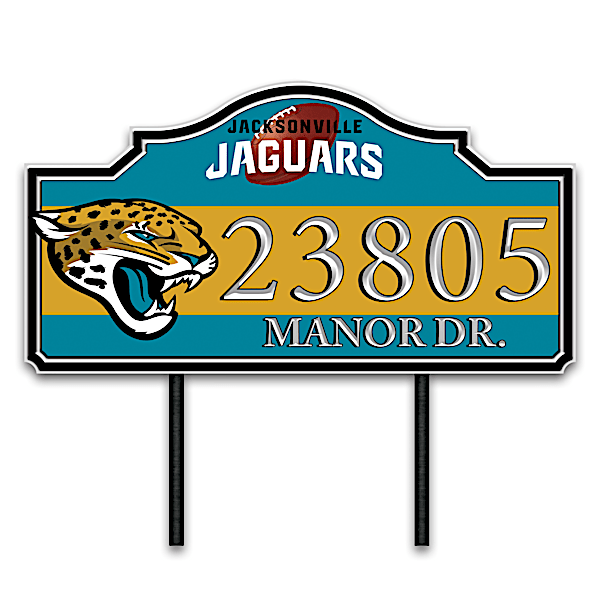 Jacksonville Jaguars Personalized Outdoor Address Sign