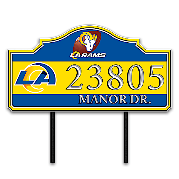 Los Angeles Rams Personalized Outdoor Address Sign