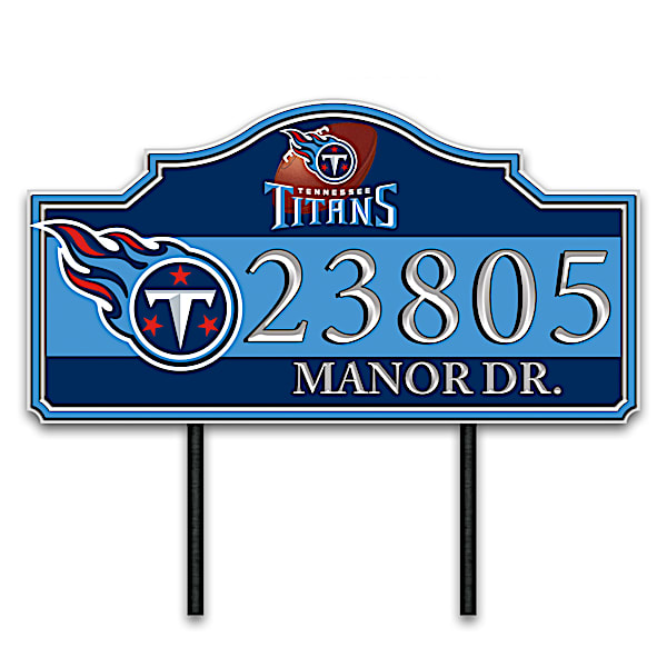 Tennessee Titans Personalized Outdoor Address Sign