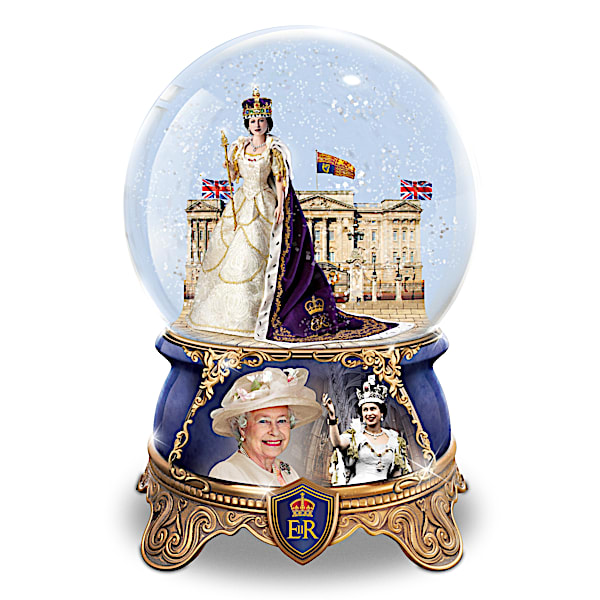 Queen Elizabeth II Coronation Musical Glitter Globe