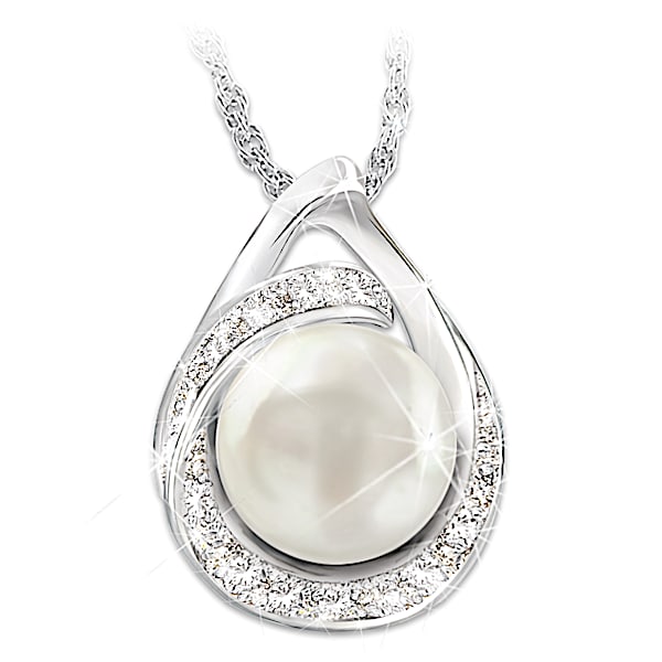 Always With You Mother-Of-Pearl And Topaz Pendant Necklace