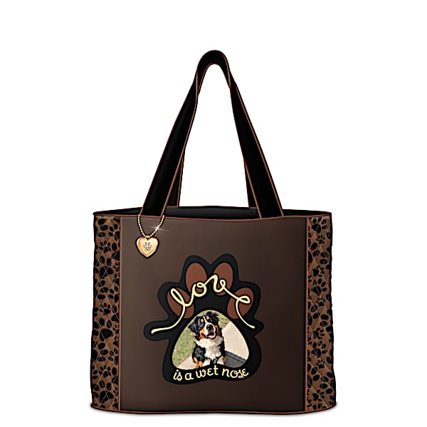 Love Is A Wet Nose Tote Personalized With Your Dog's Photo