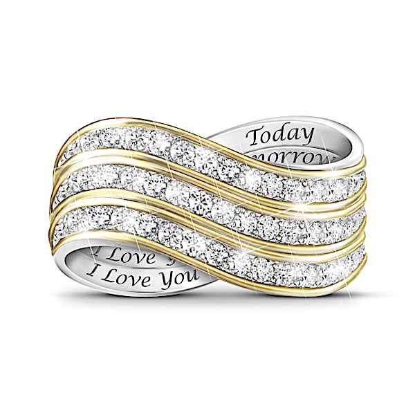 Forever Love Set Of 3 Stackable Diamond Rings