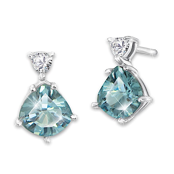 Ocean Dream 2.5-CTW Blue-Green Simulated Diamond Earrings