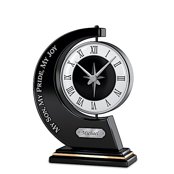 My Son, My Pride, My Joy Personalized Rotating Clock