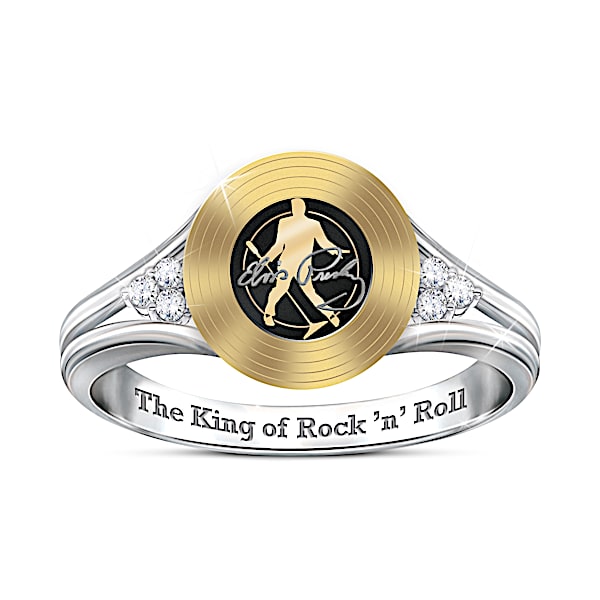 Elvis Presley Gold Record Diamonesk Ring