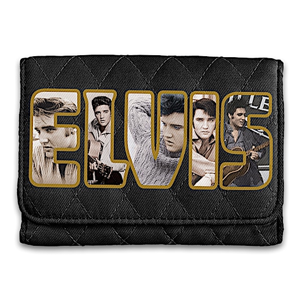 Elvis Presley Tribute Quilted RFID Blocking Trifold Wallet