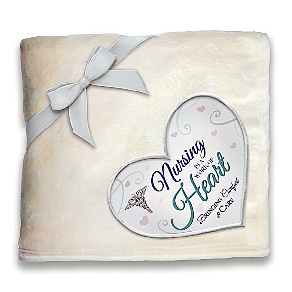 Throw Blanket For Nurses With Inspiring Message And Art