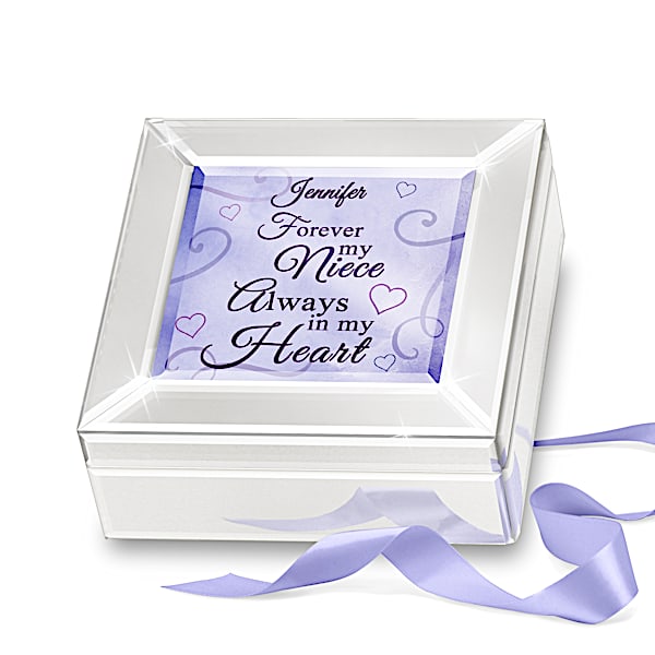Forever My Niece Personalized Mirrored Glass Music Box
