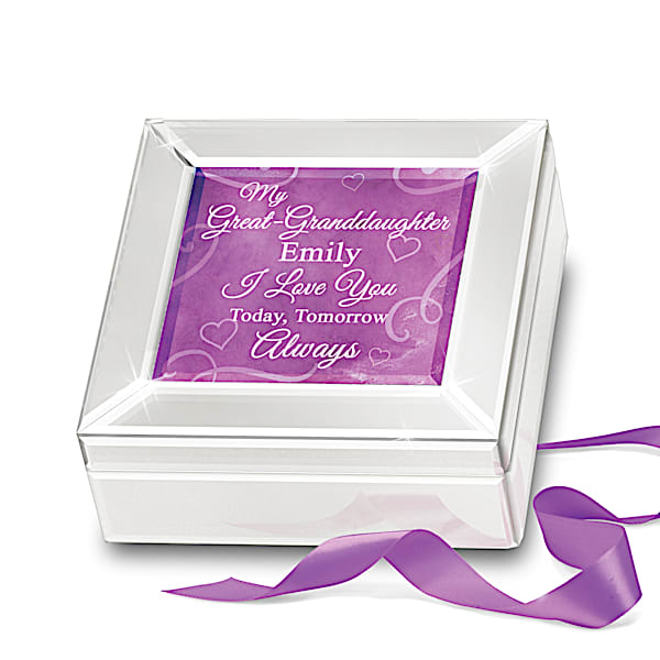 Personalized Mirrored Music Box For Great Granddaughter
