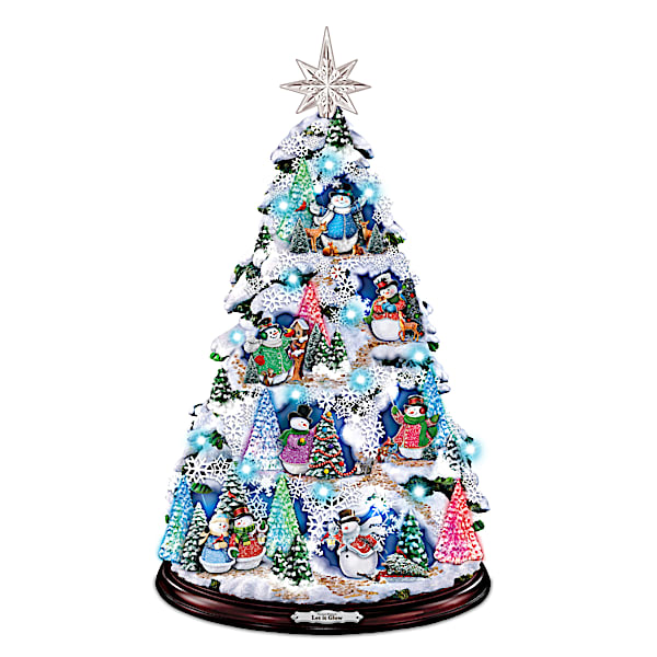 Thomas Kinkade Tree With Color-Changing Lights And Music