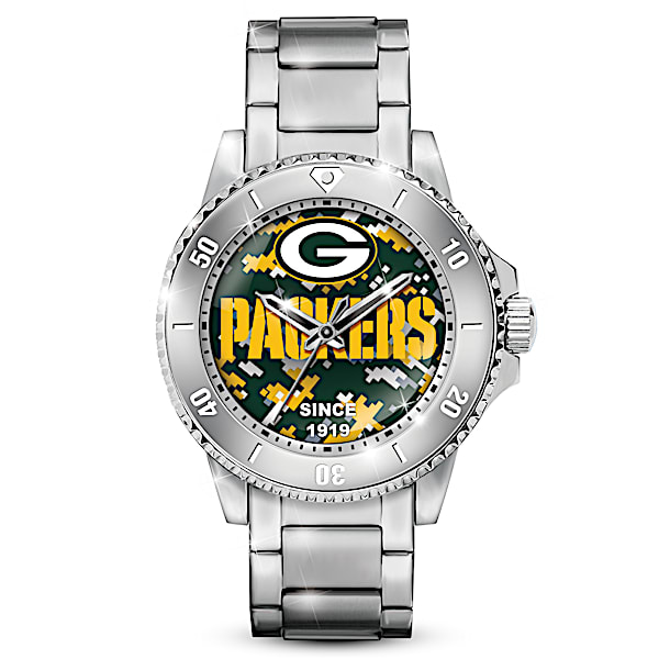 Green Bay Packers Digital Camo Print Men's Watch