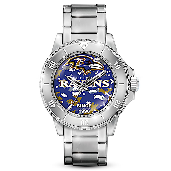 Baltimore Ravens Digital Camo Print Men's Watch