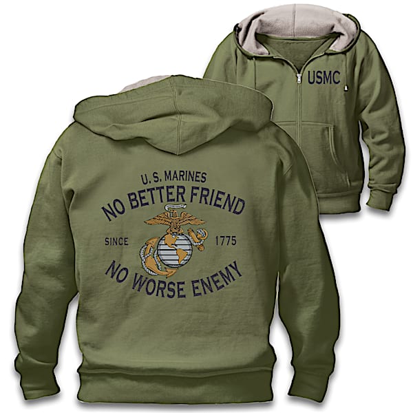 USMC No Better Friend Full-Zip Hoodie