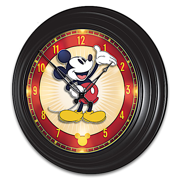 Disney Mickey Mouse Illuminated Atomic Wall Clock