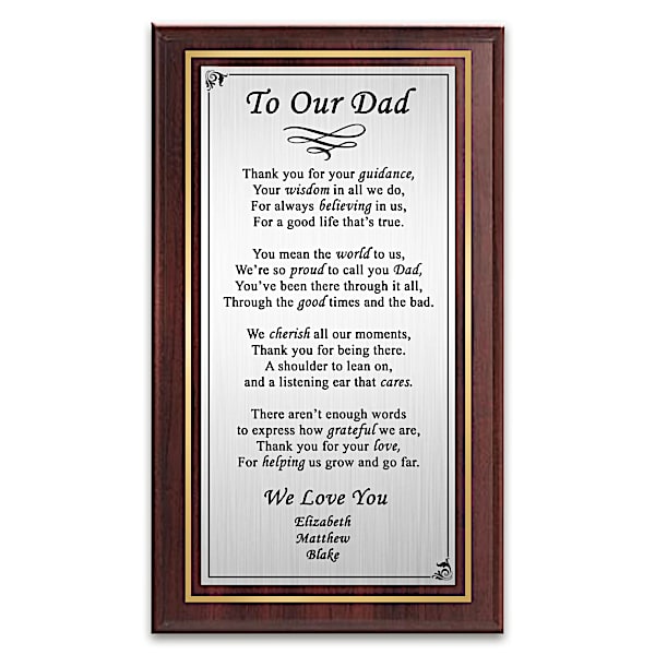 Proud To Call You Dad Personalized Wooden Plaque Wall Decor