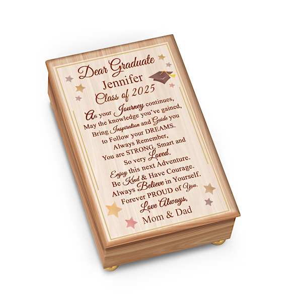 Congratulations, Graduate Personalized Heirloom Music Box