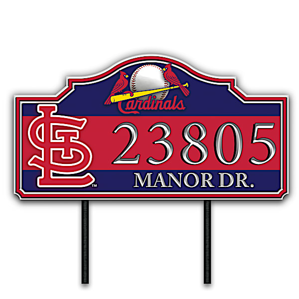 St. Louis Cardinals Personalized Outdoor Address Sign