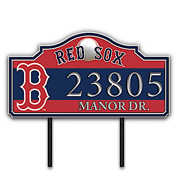 Boston Red Sox Personalized Outdoor Address Sign