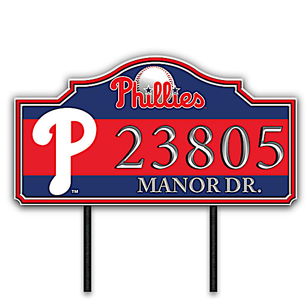 Philadelphia Phillies Personalized Outdoor Address Sign