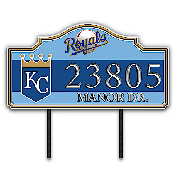 Kansas City Royals Personalized Outdoor Address Sign
