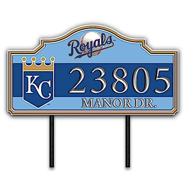 Kansas City Royals Personalized Outdoor Address Sign