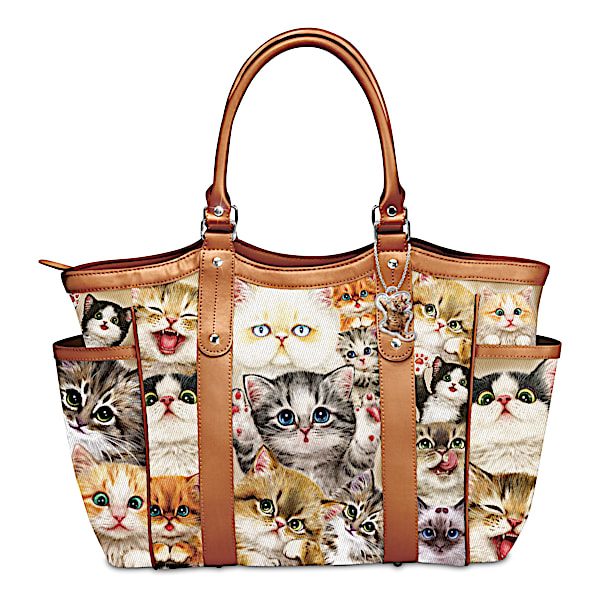 Kayomi Harai Cats With Purr-sonality Shoulder Tote Bag