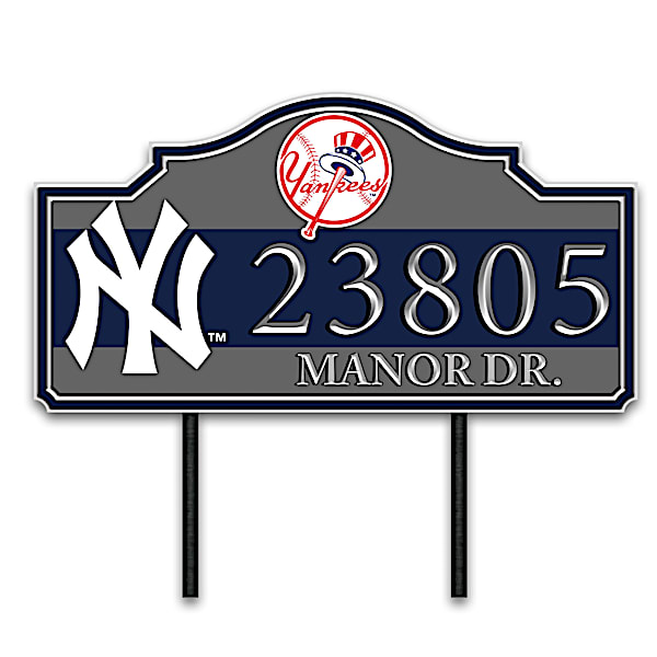 MLB Personalized Address Sign Featuring Team Logo & Colors