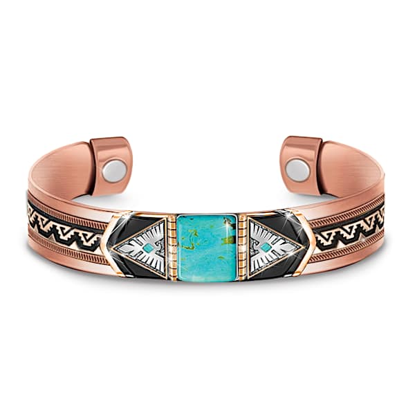 4.5-Carat Turquoise Southwestern-Style Copper Bracelet