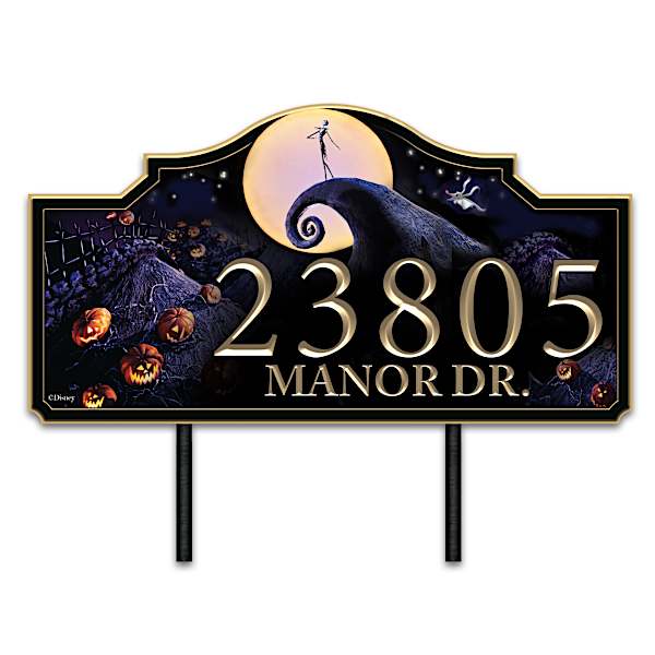 The Nightmare Before Christmas Personalized Address Sign