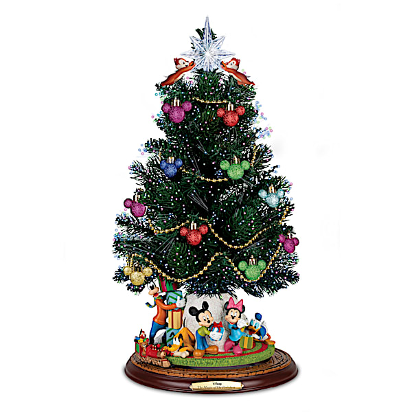 Disney Tabletop Christmas Tree With Lights, Music And Motion