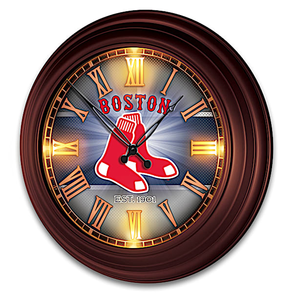 Boston Red Sox Illuminated Atomic Wall Clock