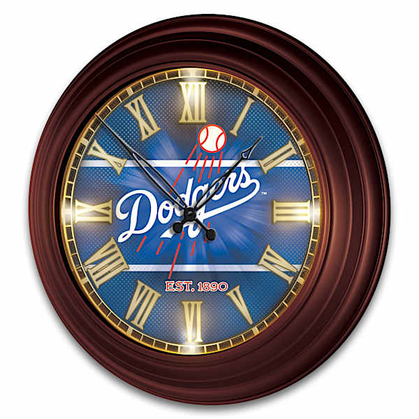 Los Angeles Dodgers Illuminated Atomic Wall Clock