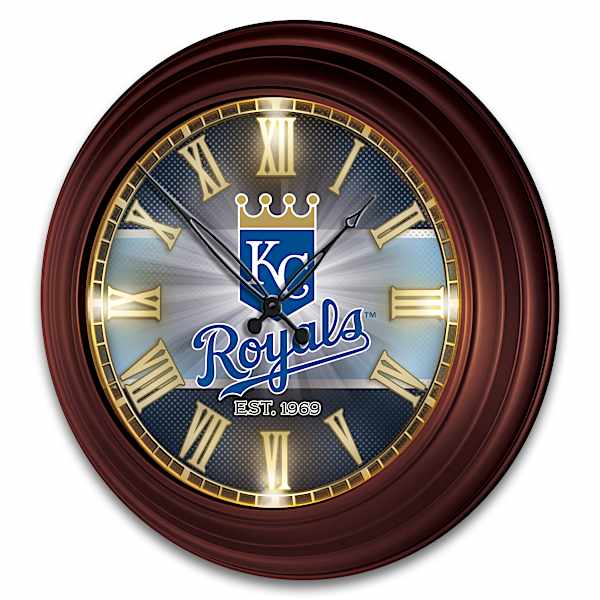 Kansas City Royals Illuminated Atomic Wall Clock
