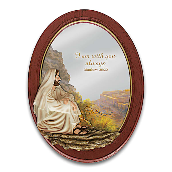 Greg Olsen I Am With You Always Sculpted Wall Mirror