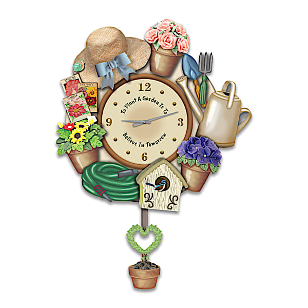 Joy Of Gardening Sculptural Wall Clock