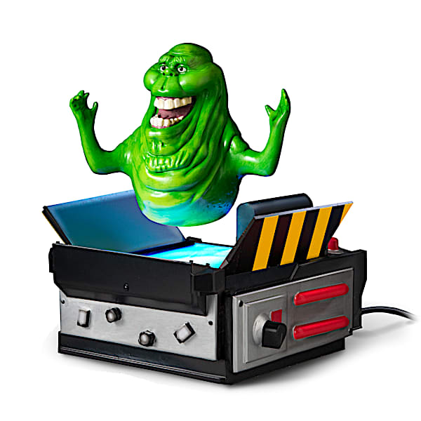 Ghostbusters Levitating Slimer With Light-Up Ghost Trap Base