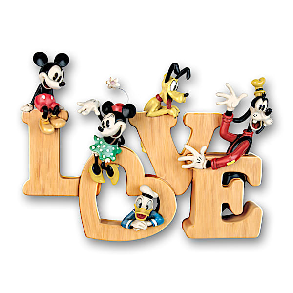 Disney Mickey Mouse & Friends LOVE Sculptural Wall Decor