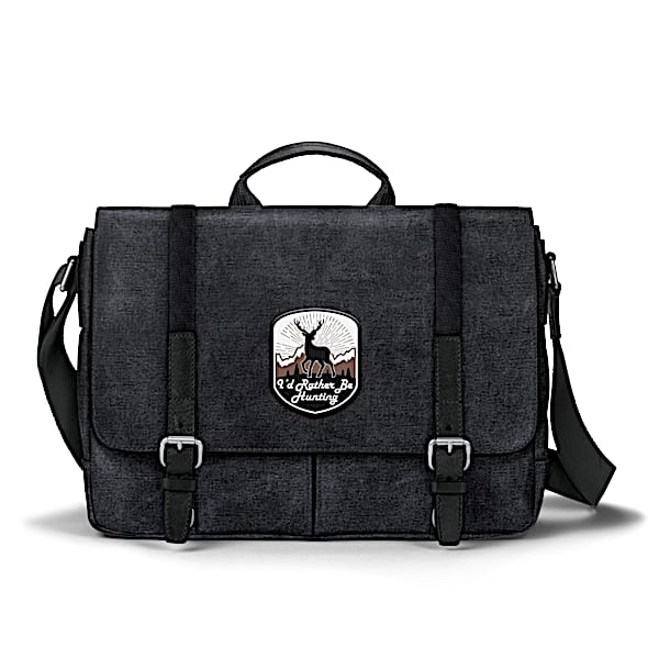 I'd Rather Be Hunting Men's Canvas Messenger Bag