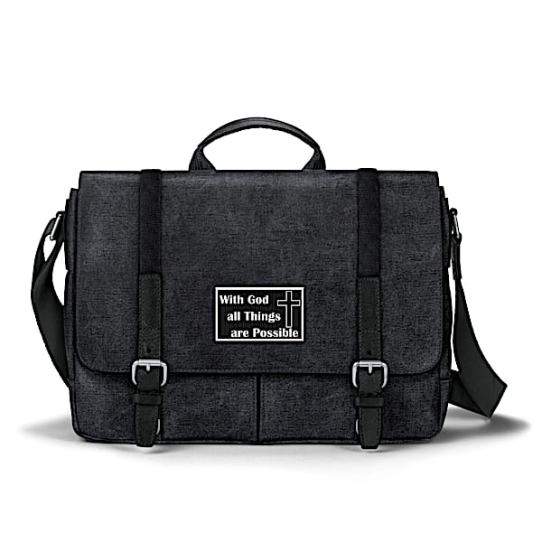 All Things Are Possible Men's Washed Canvas Messenger Bag